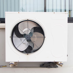 Air Old Conditioner Compressor Source Heat Pumps On Wall Outdoor
